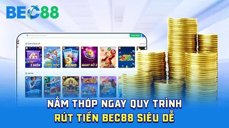 Nắm ngay quy trình rút tiền BEC88 siêu đơn giản
