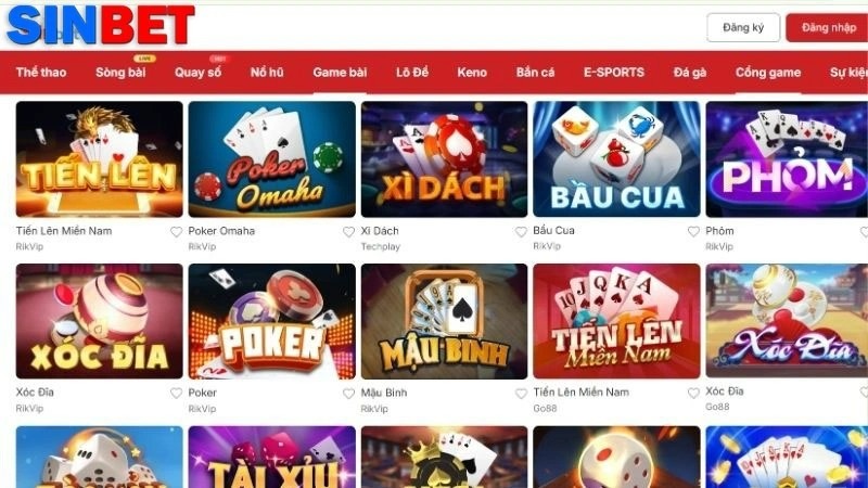 Tổng quan về cổng game Sinbet